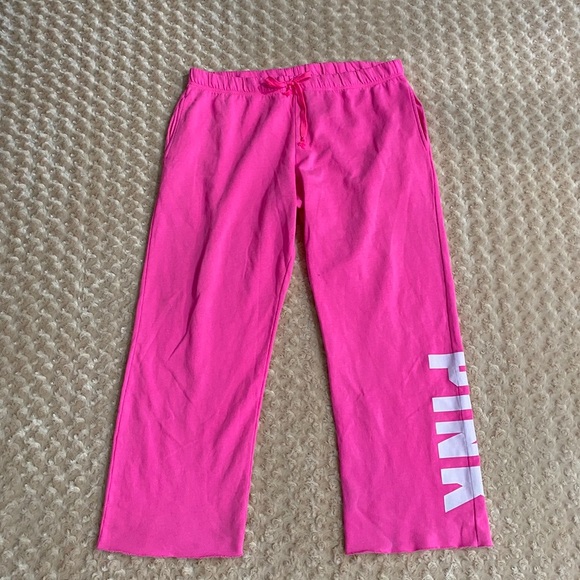 Victoria's Secret Women XL PINK Logo Heritage Sweatpants - Picture 2 of 8